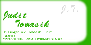 judit tomasik business card